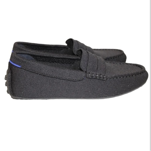 Rothy's The Driving Loafer Men Sz 12 Navy Blue Knit Fabric Slip On Casual - Picture 2 of 8